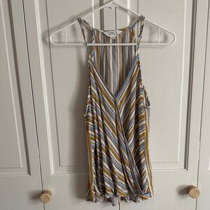 Market & Spruce Striped Tank Top in Blue and Gold